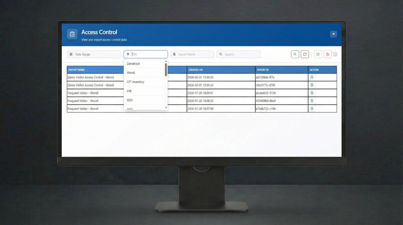 Visitor Access Control dashboard